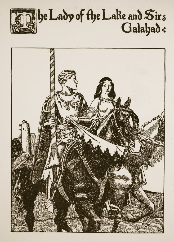 The Lady of the Lake and Sir Galahad, illustration from The Story of